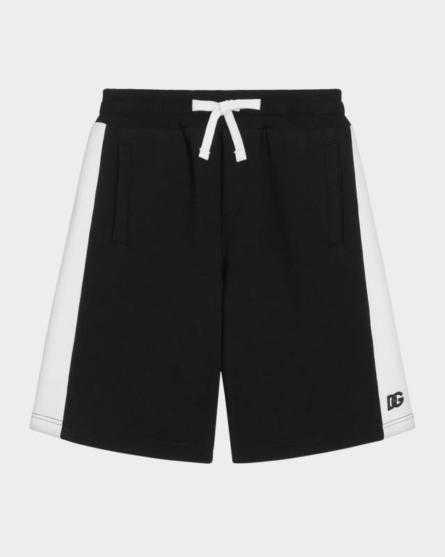 Boy's DG Fleece Shorts with Side Stripes, Size 8-